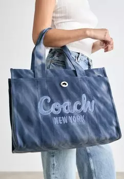 Сумка для покупок TIE-DYE CARGO TOTE Coach, темно-синий