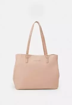 Сумка шоппер Valentino с логотипом бренда, розовый