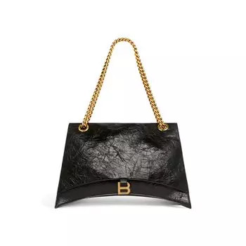 Сумка для раздавливания большой цепи BALENCIAGA, черный
