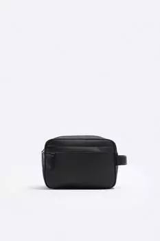 Сумка для талетнической сумки с реснением ZARA, черный
