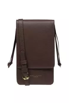 Сумка для телефона через плечо из кожи наппа 'Audrey' Pure Luxuries London, коричневый