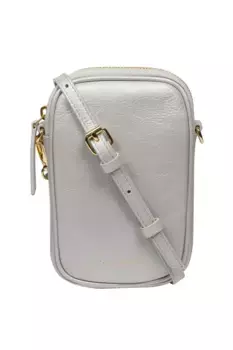 Сумка для телефона через плечо из кожи наппа Alaina Pure Luxuries London, металлик