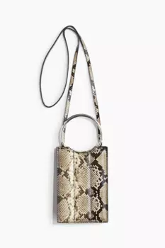 Сумка для телефона H&M A/W 2024 Quilted, бежевый