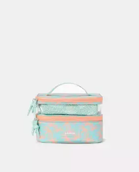 Сумка для туалетных принадлежностей 3 в 1 с принтом Jo & Mr. Joe, цвет 582 Verde agua