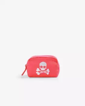 Сумка для туалетных принадлежностей из хлопка для девочек с застежкой-молнией Scalpers, коралловый