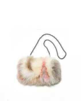 Сумка для вечеринки из розового меха лисы Maximilian, розовый