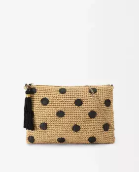 Сумка для вечеринок, трансформируемая в сумку через плечо, с застежкой-молнией и принтом в горошек Parfois, светло-коричневый