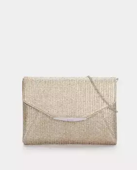 Сумка для вечеринок, трансформируемая в сумку-конверт с гладкой магнитной застежкой Parfois, золотой