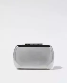 Сумка для вечеринок в стиле Clucth трансформируемая в сумку через плечо с магнитной застежкой в однотонном цвете Parfois, серебряный