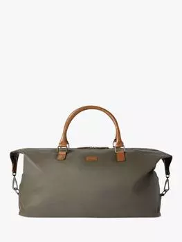 Сумка для выходных из вощеного холста и кожи grantham weekender OSPREY LONDON, цвет Khaki and Chestnut