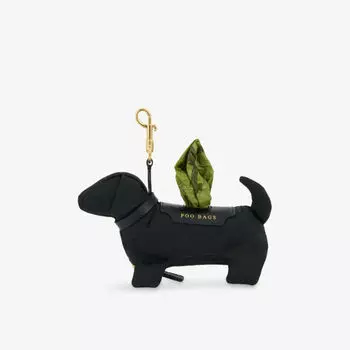 Сумка Dog poo Anya Hindmarch с плетеным декором и логотипом, черный