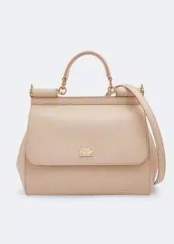 Сумка DOLCE&GABBANA Sicily Dauphine medium handbag, бежевый