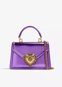 Сумка Dolce&Gabbana Small Devotion Top Handle, фиолетовый