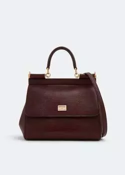 Сумка Dolce&Gabbana Small Sicily Iguana, красный