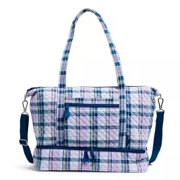 Сумка дорожная Vera Bradley Cotton Deluxe Women's, сиреневый/синий