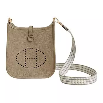 Сумка Evelyn из кожи Bullock, женская, цвет "умбра" HERMES