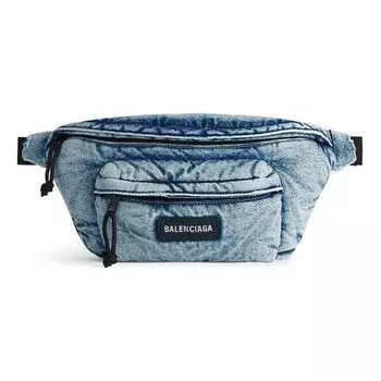 Сумка explorer beltpack denim 'faded blue' Balenciaga, синий