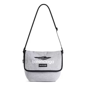 Сумка explorer small messenger bag 'grey black' Balenciaga, серый