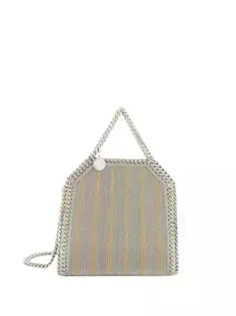 Сумка Falabella с полосками и металлическим блеском STELLA MCCARTNEY, нейтральный