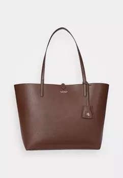 Сумка FAUX LEATHER LARGE REVERSIBLE TOTE BAGFAUX LEATHER PRINT REVERSIBLE TOTE Ralph Lauren, темно-коричневый