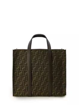 Сумка Fendi FF jacquard fabric, бежевый