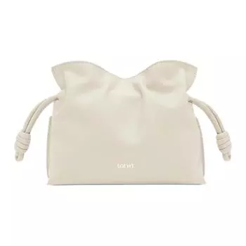 Сумка Flamenco из коровьей кожи, через плечо, мини-сумка женская, цвета морской соли LOEWE