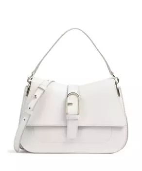 Сумка Flow m из мелкозернистой кожи Furla, белый