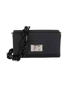 Сумка на плечо FURLA кожаная, черный