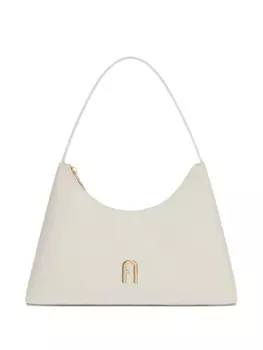 Сумка Furla Diamante из кожи с закругленным верхом и небольшой ручкой, белый