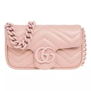 Сумка gg marmont belt bag 'perfect pink' Gucci, розовый