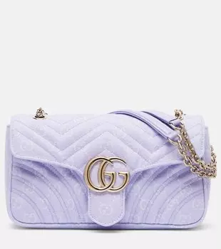 Сумка GG Marmont через плечо Gucci, Lapis Lapis /Lapis