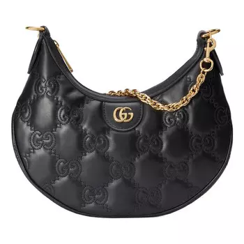 Сумка gg matelasse small shoulder bag 'black' Gucci, черный