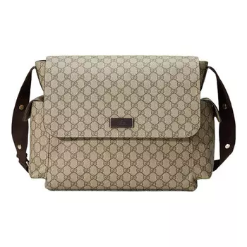 Сумка gg supreme plus diaper bag 'beige brown' Gucci, бежевый