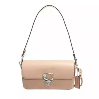Сумка glovetanned leather studio baguette bag Coach, бежевый