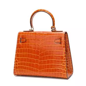 Сумка Grace из кожи с тиснением аллигатора Tiffany & Fred, оранжевый