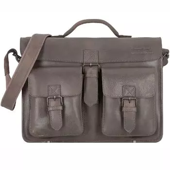 Сумка Greenland Nature Nature Aktentasche Leder 40 cm, серый