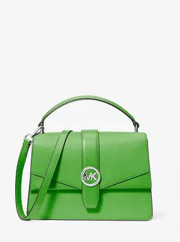 Сумка Greenwich среднего размера из сафьяновой кожи Michael Kors, зеленый