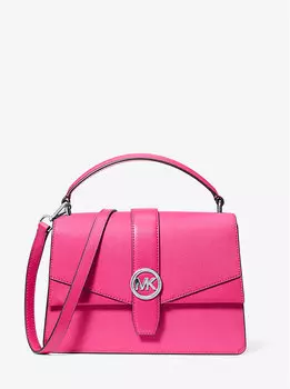 Сумка Greenwich среднего размера из сафьяновой кожи Michael Kors, розовый