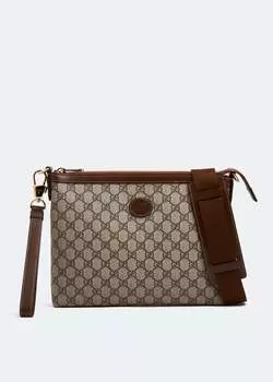 Сумка GUCCI Attache large shoulder bag, коричневый