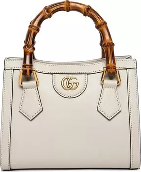 Сумка Gucci Diana Mini Tote Bag White/Orange Fluo, белый