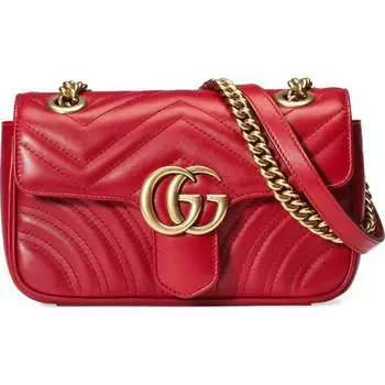 Сумка Gucci GG Marmont Matelass Mini, красный