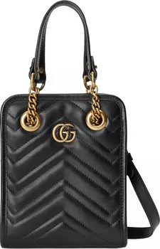 Сумка Gucci GG Marmont Matelass Mini Bag Black, черный