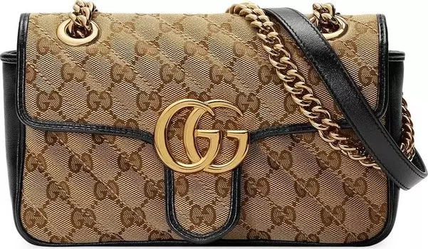 Сумка Gucci GG Marmont Mini Bag Beige Ebony/Nero, бежевый