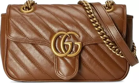 Сумка Gucci GG Marmont Mini Matelass Shoulder Bag Brown, коричневый
