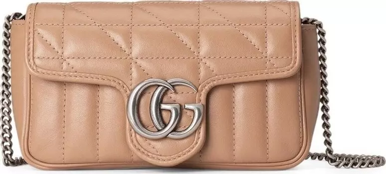 Сумка Gucci GG Marmont Super Mini Bag Camelia, кэмел