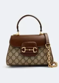 Сумка GUCCI Horsebit 1955 top handle bag, бежевый