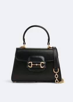 Сумка GUCCI Horsebit 1955 top handle bag, черный