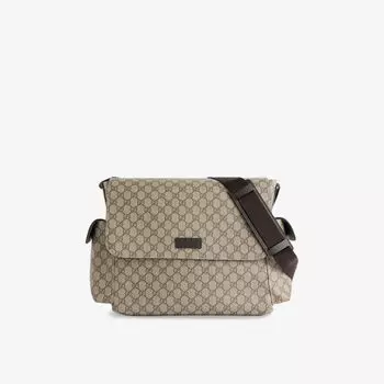 Сумка Gucci Monogram, серый / коричневый