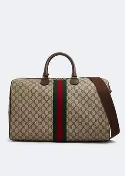 Сумка GUCCI Ophidia GG medium duffle, бежевый/коричневый