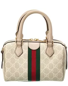 Сумка Gucci Ophidia GG Mini с ручкой сверху GG Supreme из ткани и кожи, бежевый
